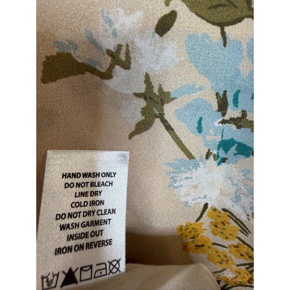 Spartina 449 Size XS Floral Maxi Dress Ruffled Collar Chic Preppy Classy - Picture 4 of 6